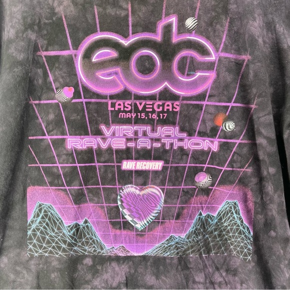 EDC Las Vegas Rave-A-Thon Recovery Tie Dye T Shirt Sz Large Insomniac 2020 - Picture 2 of 6